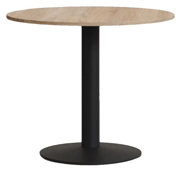 MUZZA Okrúhly stôl DALIS Ø 70 cm prírodný/čierny