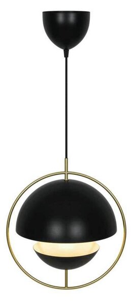 Nordlux Závesné svietidlo Tavia, čierne, Ø 33 cm, kov, Čierna, Obývacia izba / jedáleň, kov, Škandinávsky, Závesné svietidlo