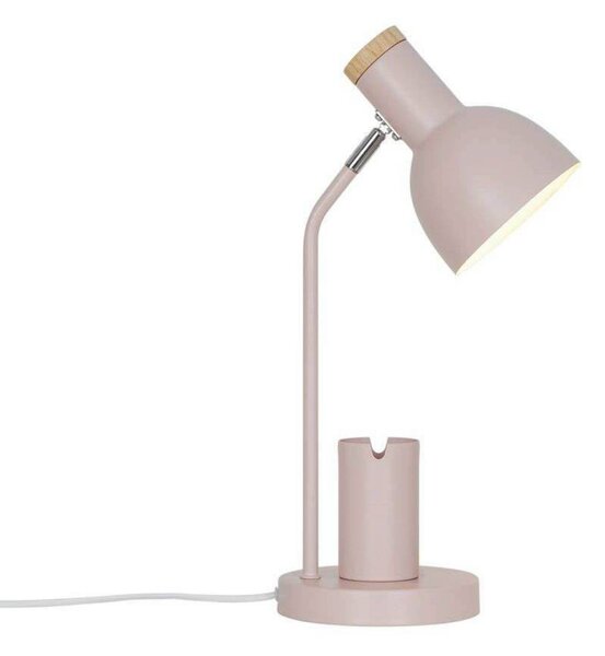 Stolová lampa Devone, prachovo ružová, výška 43 cm, kov, Fialová / ružová, Detská izba, kov, Škandinávsky, Stolová lampa