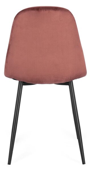 MUZZA Jedálenská stolička Relia velvet růžová