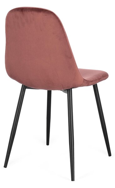 MUZZA Jedálenská stolička Relia velvet růžová