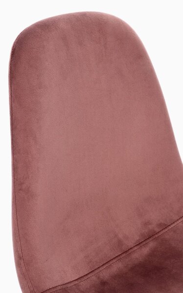 MUZZA Jedálenská stolička Relia velvet růžová