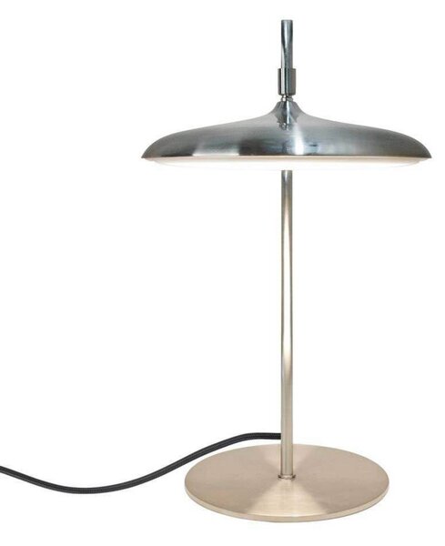 Stolová LED lampa Artist, farba ocele, výška 41 cm, nerezová oceľ, Hliník / sivá / zinok, Obývacia izba / jedáleň, Nehrdzavejúca oceľ, Škandinávsky, Stojacie svietidlo