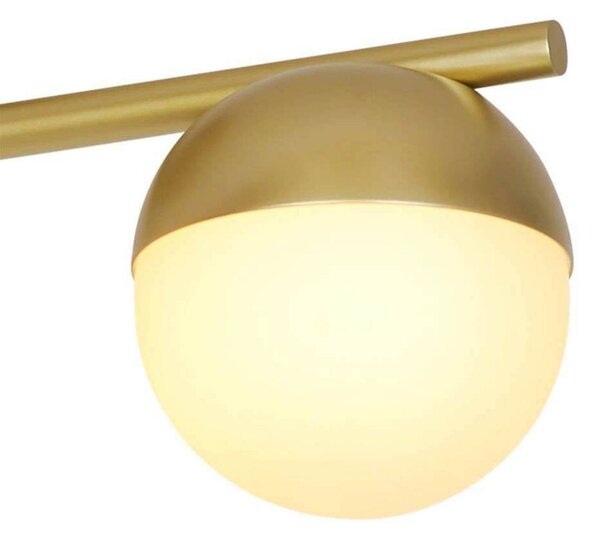 Nordlux Stropné svietidlo Contina, mosadzová farba, Ø 48 cm, kov/sklo, Mosadz / zlato, Obývacia izba / jedáleň, kov, Škandinávsky, Stropné svetlo