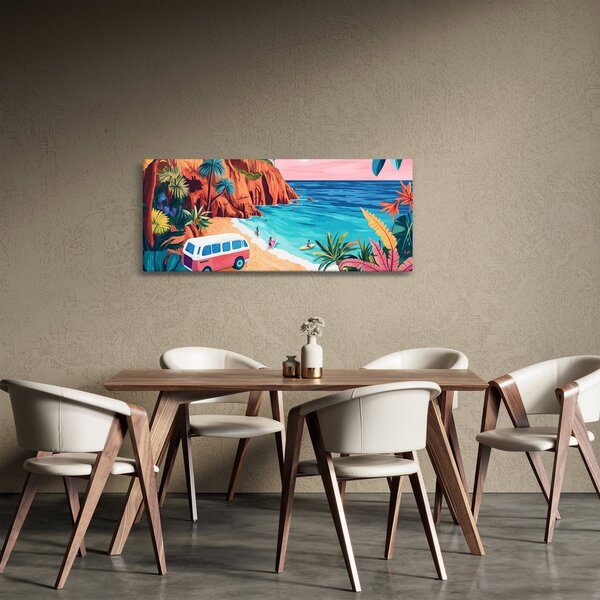 Obraz - Karavan pri oceáne (120x50 cm)