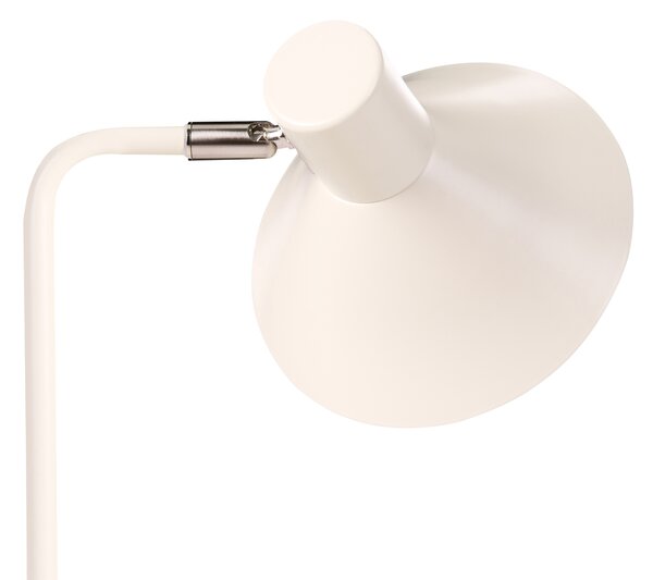 Stojaca lampa krémová biela kovová 154 cm nastaviteľné kužeľové tienidlo osvetlenie do spálne obývačky kancelárie industriálny štýl