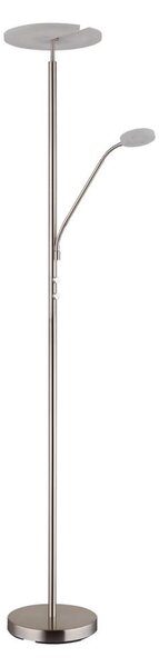 Globo 59093N - LED stmievateľná stojacia lampa STANFORD 28W/230V + 5W 3000K, matný chróm