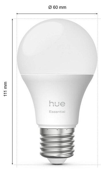 Philips Hue Smart LED žiarovka E27 A60, 8 W, RGB 3 ks, Plast