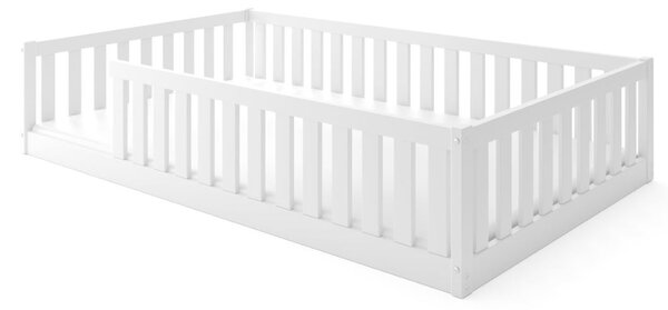 MAXMAX Detská Montessori posteľ z masívu borovice BELLA 200x120 cm - biela
