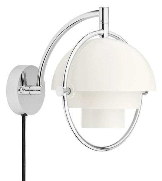 GUBI Gubi nástenné svetlo Multi-Lite, biele, kov, G9, Biela / opálová, Obývacia izba / jedáleň, Mosadz, Dizajn, Nástenné svietidlo