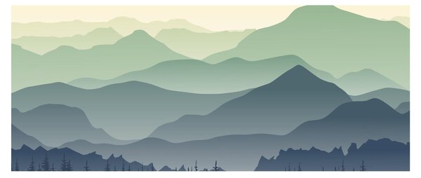 Obraz - Forest Mountain (120x50 cm)