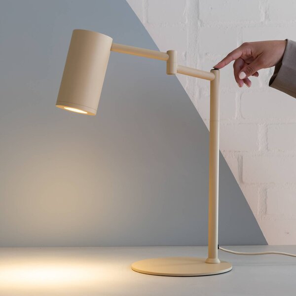 It's about RoMi stolová lampa Bilbao, béžová, výška 48 cm, Krémová / jantárovo žltá, Obývacia izba / jedáleň, kov, Moderný