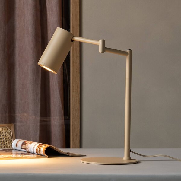 It's about RoMi stolová lampa Bilbao, béžová, výška 48 cm, Krémová / jantárovo žltá, Obývacia izba / jedáleň, kov, Moderný