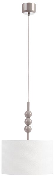 Závesná lampa béžová železo biele tienidlo mid-century modern štýl obývacia izba spálňa