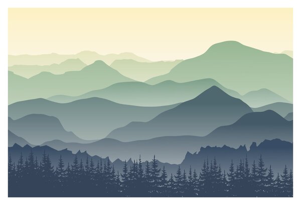 Obraz - Forest Mountain (90x60 cm)