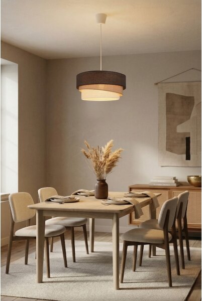 Brilagi - Luster na lanku TRIO 1xE27/60W/230V priemer 40 cm hnedá/béžová/biela
