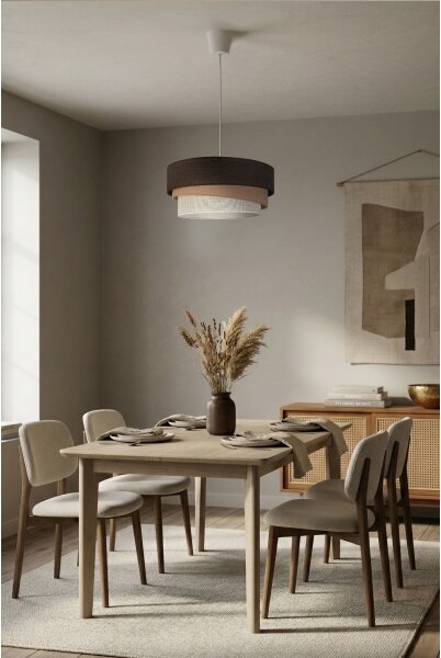 Brilagi - Luster na lanku TRIO 1xE27/60W/230V priemer 40 cm hnedá/béžová/biela