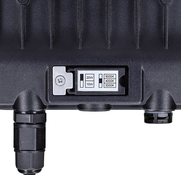 SOLIGHT LED reflektor TOP 20W, max. 2600lm, 3CCT, voliteľný výkon 100/50%, IP65