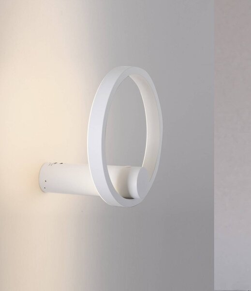 JUST LIGHT. LED akumulátorové nástenné svetlo Archie, biele, 3 000 K, Biela / opálová, Obývacia izba / jedáleň, kov, Moderný, Nástenné svietidlo