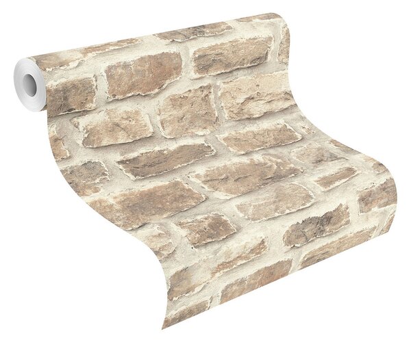 RASCH | Vliesová tapeta na stenu TOP Collection 860610 | 0,53 x 10,05 m | krémová, béžová, hnedá