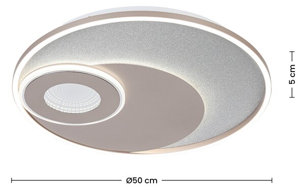 STROPNÉ LED SVIETIDLO, 50/5 cm Novel - Interiérové svietidlá