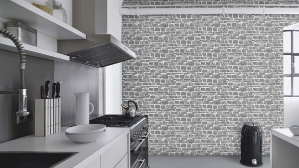 RASCH | Papierová tapeta na stenu TOP Collection 265620 | 0,53 x 10,05 m | krémová, šedá