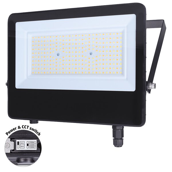 SOLIGHT LED reflektor TOP 100W, max. 14000lm, 3CCT, voliteľný výkon 100/75/50%, IP65