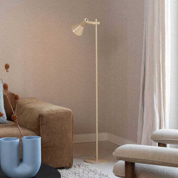 It's about RoMi stojacia lampa Stavanger, béžová, výška 146 cm, Krémová / jantárovo žltá, Obývacia izba / jedáleň, kov, Škandinávsky, Stojaca lampa