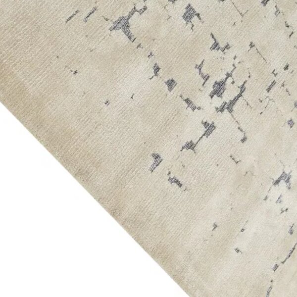 Koberec svetlobéžový polyesterový 300 x 400 cm so vzorom jednofarebný moderný minimalistický dizajn obývacia izba