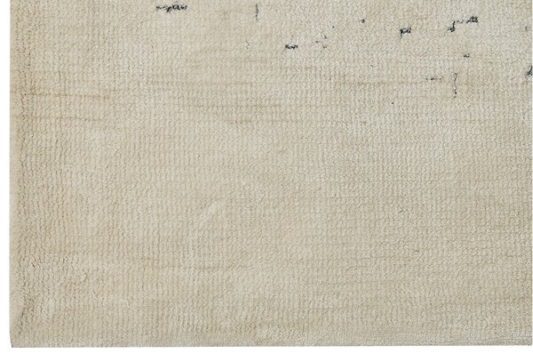 Koberec svetlobéžový polyesterový 300 x 400 cm so vzorom jednofarebný moderný minimalistický dizajn obývacia izba
