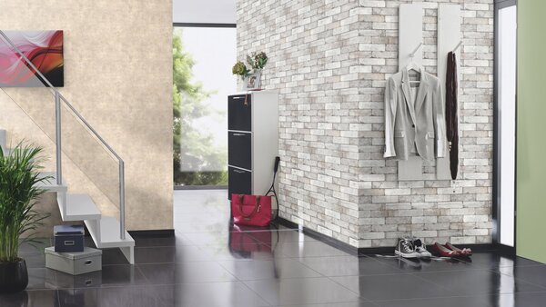RASCH | Vliesová tapeta na stenu TOP Collection 446302 | 0,53 x 10,05 m | béžová, šedá