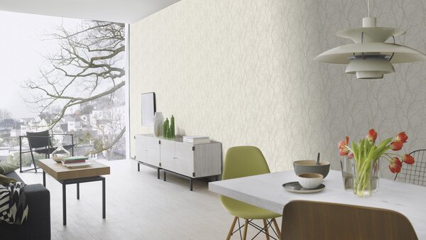 RASCH | Vliesová tapeta na stenu TOP Collection 633252 | 0,53 x 10,05 m | krémová, béžová