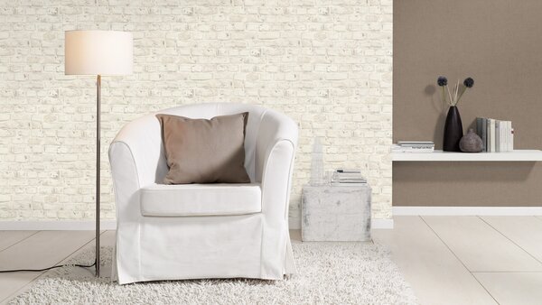 RASCH | Vliesová tapeta na stenu TOP Collection 504750 | 0,53 x 10,05 m | biela, šedá, krémová