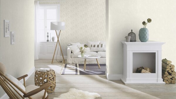 RASCH | Vliesová tapeta na stenu TOP Collection 633252 | 0,53 x 10,05 m | krémová, béžová