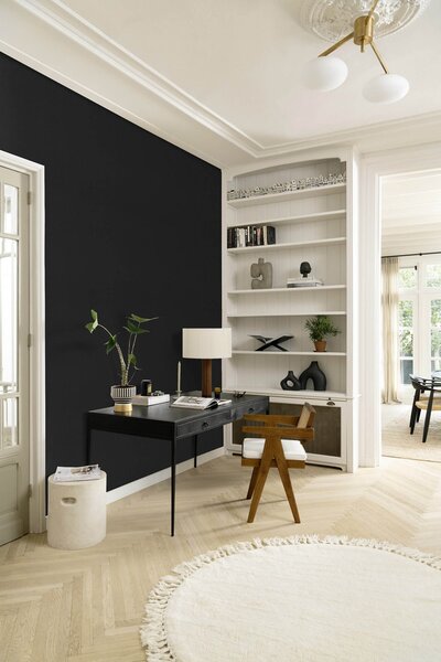 RASCH | Vliesová tapeta na stenu TOP Collection 610376 | 0,53 x 10,05 m | čierna