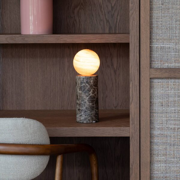 It's about RoMi stolová lampa Tivoli, hnedá, výška 33 cm, Hnedá / hrdzavá, Obývacia izba / jedáleň, Kameň, Moderný