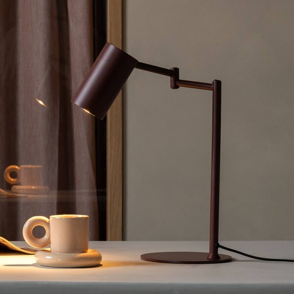 It's about RoMi stolová lampa Bilbao, tmavočervená, výška 48 cm, Červená, Obývacia izba / jedáleň, kov, Moderný