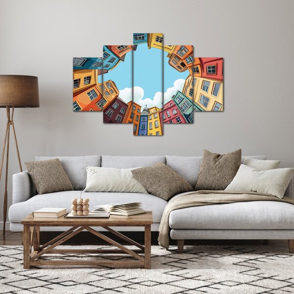 Obraz - Medzi domami (150x105 cm)
