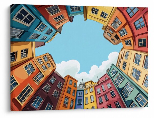Obraz - Medzi domami (70x50 cm)
