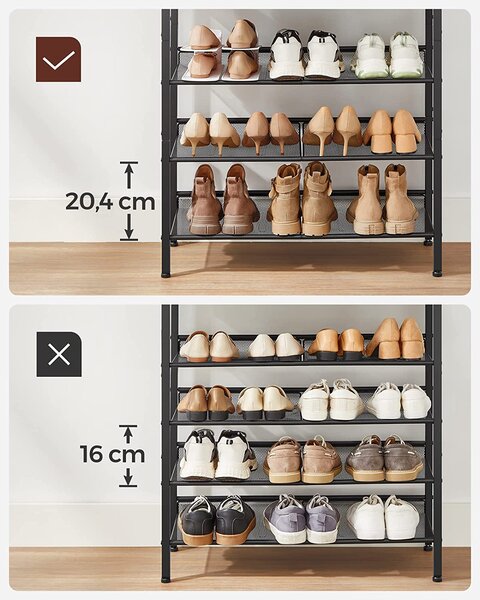 SONGMICS Stojan na topánky Vasagle Lorado 93 cm hnedý