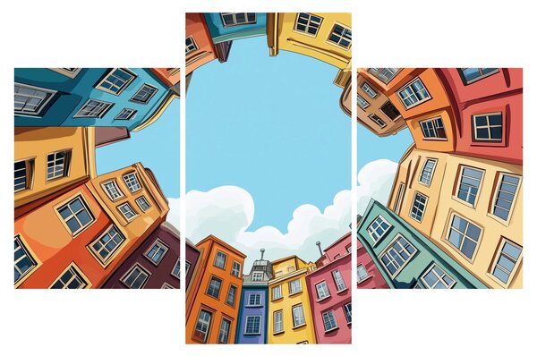Obraz - Medzi domami (90x60 cm)