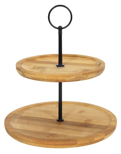 CANDY BOX 2 TIER 21,5x16,5 cm, BAMBUS