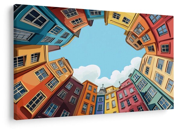 Obraz - Medzi domami (90x60 cm)