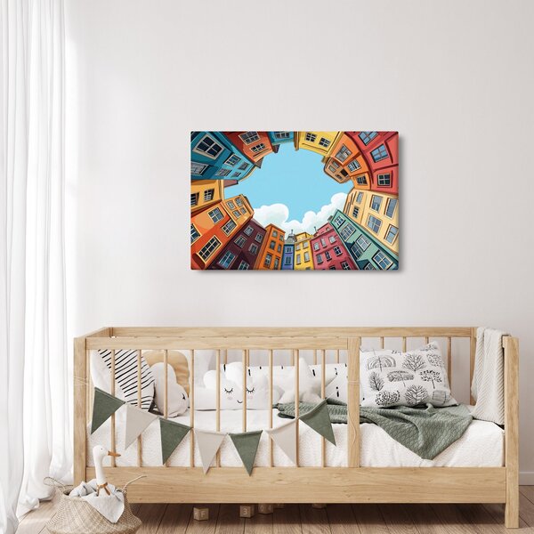 Obraz - Medzi domami (90x60 cm)