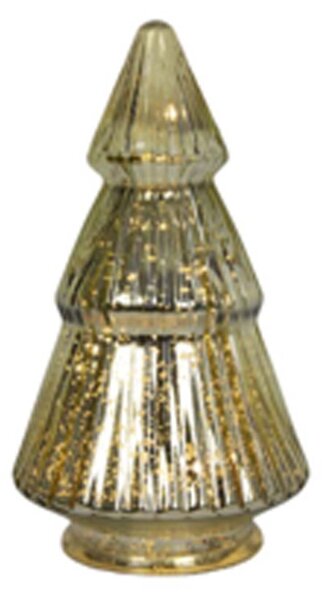 DEKORÁCIA VIANOČNÝ STROMČEK LED 0.5X10.5X19.5CM SKLO