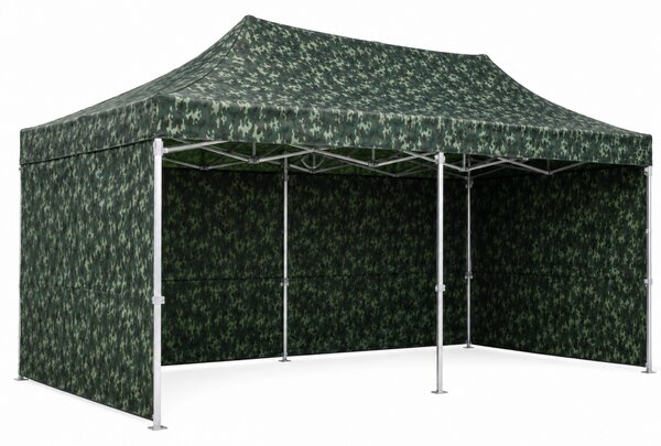 JAKS Nožnicový stan PREMIUM QUALITY army 3 m x 6 m