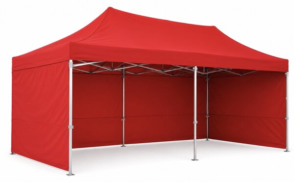 JAKS Nožnicový stan PREMIUM QUALITY červený 3 m x 6 m