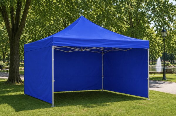 JAKS Nožnicový stan PREMIUM QUALITY modrý 3 m x 4,5 m