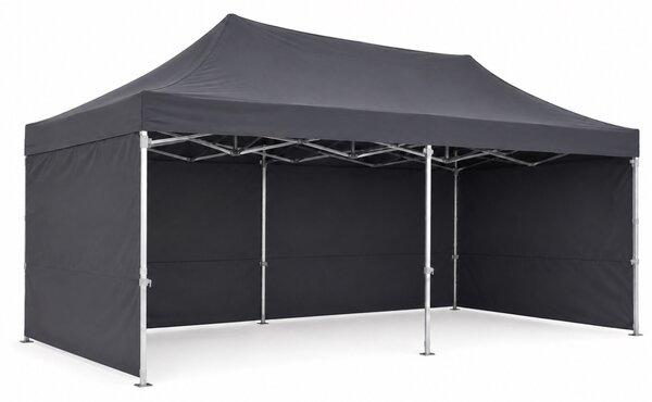 JAKS Nožnicový stan PREMIUM QUALITY čierny 3 m x 6 m