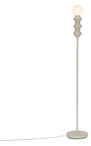 Retro stojacia lampa béžová s matným sklom - Fedde